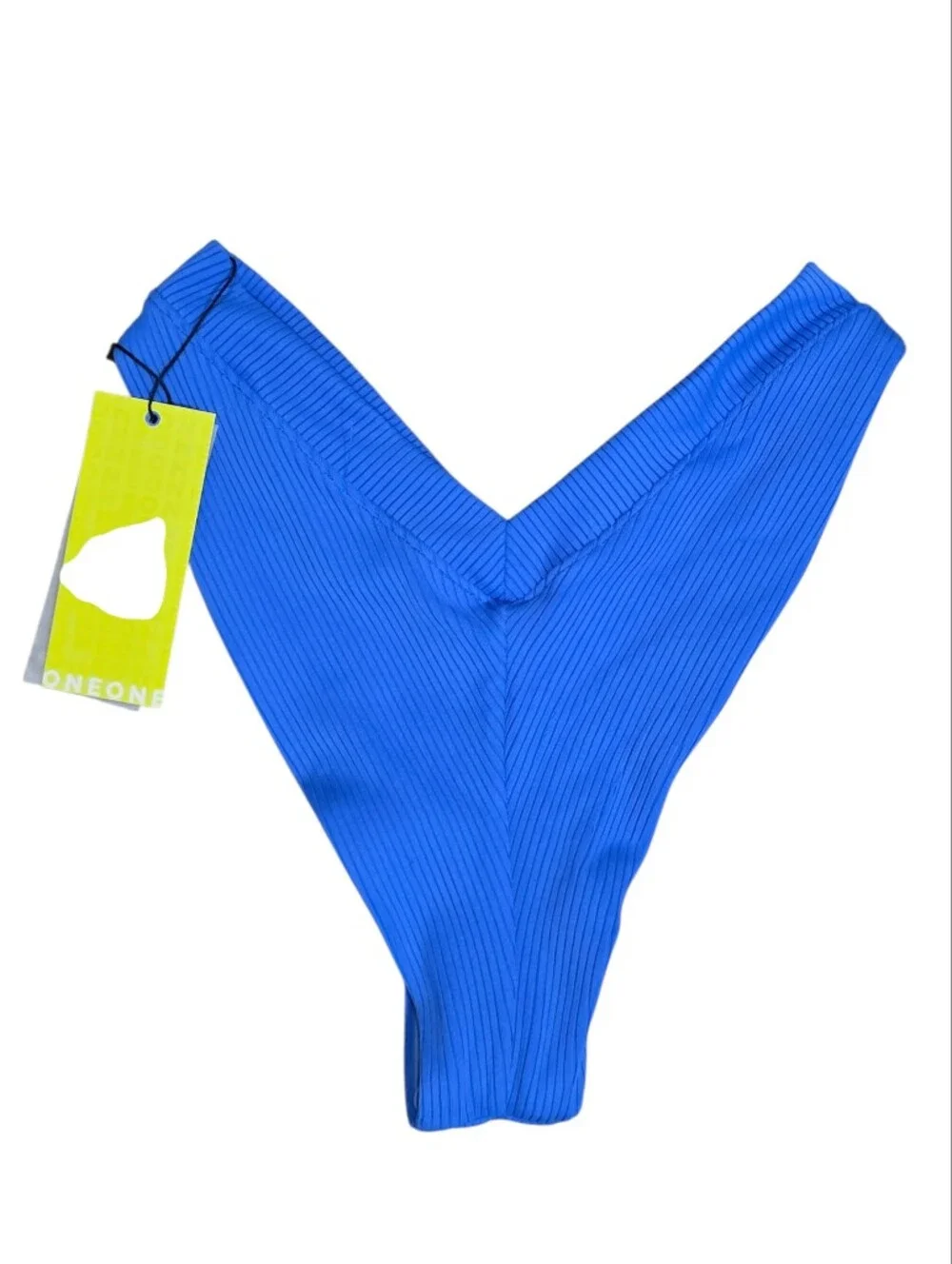 OneOne Swimwear Bikini Jenna V-Wire Top And Jesse V-Shape Bottom NWT Royal Blue